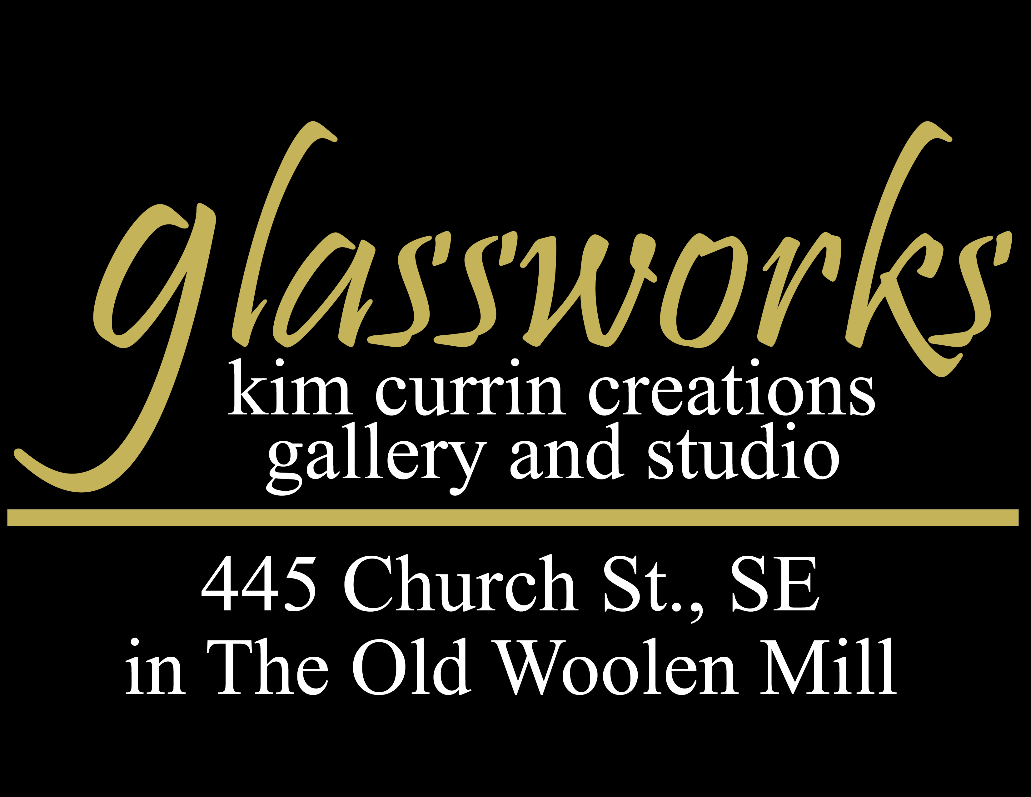 Glassworks Kim Currin Creations Gallery and Studio 445 Church Street SE in the Old Woolen Mill